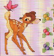 Schema punto croce bamby 10