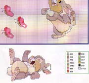 Schema punto croce bamby 14