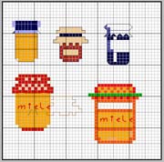 Schema punto croce barattoli