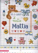 Schema punto croce Bebe Nome