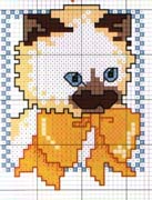 Schema punto croce bel cucciolo