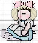 Schema punto croce bimba