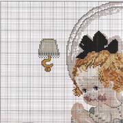 Schema punto croce Bimba 1