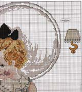 Schema punto croce bimba 2