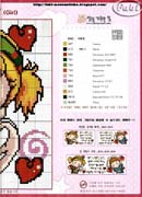 Schema punto croce Bimba Romantica 2