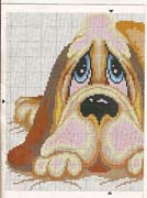 Schema punto croce Cane Bassotto 1