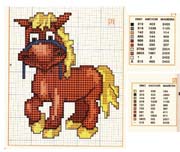Schema punto croce Cavallino