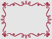 Schema punto croce Cornice Cuoricini