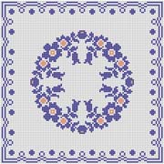 Schema punto croce Cornice Ghirlanda