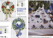 Schema punto croce Corone Fiocco