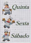 Schema punto croce Cuoco 4