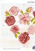 Schema punto croce Cuore Di Rose 1