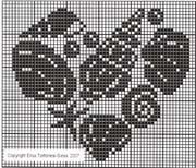 Schema punto croce Cuori Elisa 1