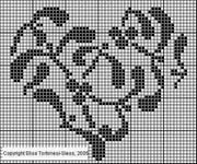 Schema punto croce Cuori Elisa 2