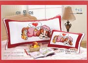 Schema punto croce Cuscini Cane In Rosa