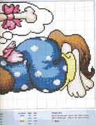 Schema punto croce Cuscini Cuccioli 1