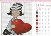 Schema punto croce Cuscini Lei Lui 1