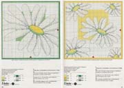 Schema punto croce Cuscini Margherite 1