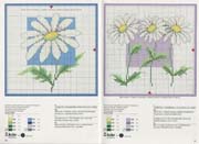 Schema punto croce Cuscini Margherite 2