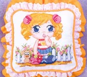 Schema punto croce Cuscino Bimba