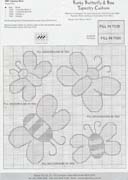 Schema punto croce Cuscino Farfalle 1