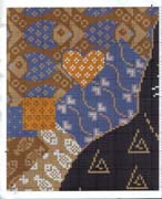 Schema punto croce Cuscino Gattone 1