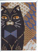 Schema punto croce Cuscino Gattone 2