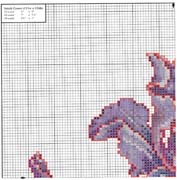 Schema punto croce Cuscino Iris 1