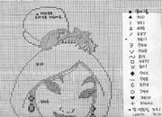 Schema punto croce Cuscino Principessa 1