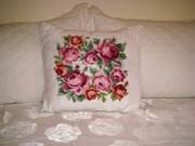Schema punto croce Cuscino Rose Belle