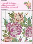 Schema punto croce Cuscino Rose Belle 1
