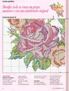 Schema punto croce Cuscino Rose Belle 3