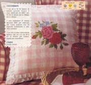 Schema punto croce Cuscino Rose Middle