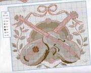 Schema punto croce Cuscino Sinfonia 2