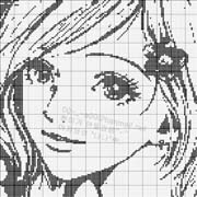 Schema punto croce Cuscino Viso