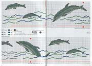 Schema punto croce Delfini 2