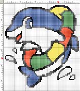 Schema punto croce Delfino Con Salvagente