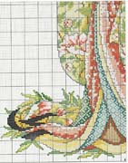 Schema punto croce Donna Orientale 3