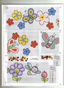 Schema punto croce Farfalle Fiori