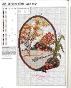 Schema punto croce Finestra Autunno