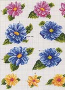 Schema punto croce Fiorellini Rosa