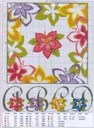 Schema punto croce Fiori 2