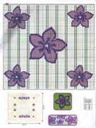 Schema punto croce Fiori Carini