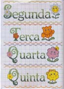 Schema punto croce Fiori Con Occhi