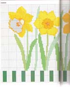 Schema punto croce Fiori Gialli 1