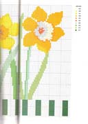 Schema punto croce Fiori Gialli 2