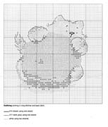 Schema punto croce Gattino Gomitolo 1