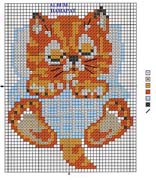 Schema punto croce Gatto Arancio