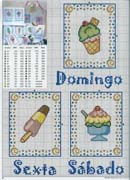 Schema punto croce Gelati 2