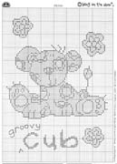 Schema punto croce Groovy Dog 2